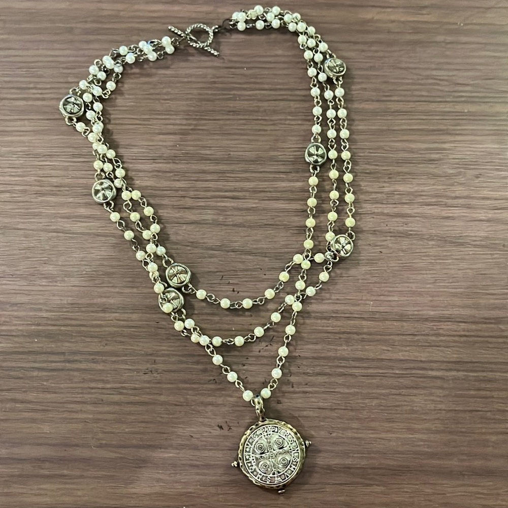 Elegant Silver Multi-Layer Necklace